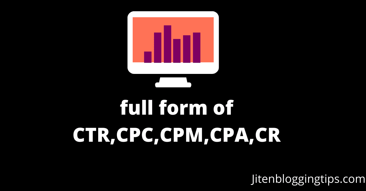 ctr, cpc, cpa,cpm full form