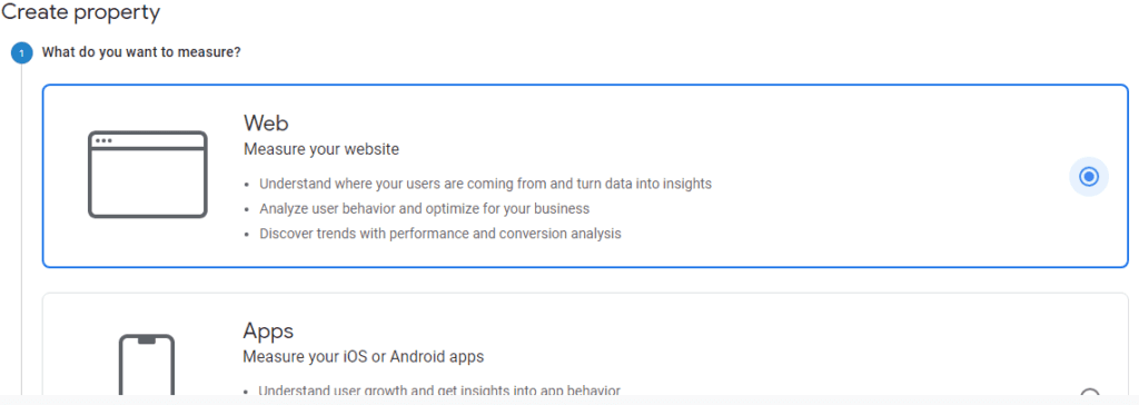 how to create a new property in google analytics 