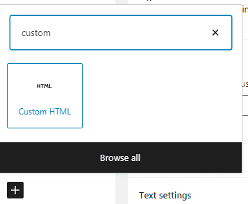 how to add custom html block in wordpress blog.