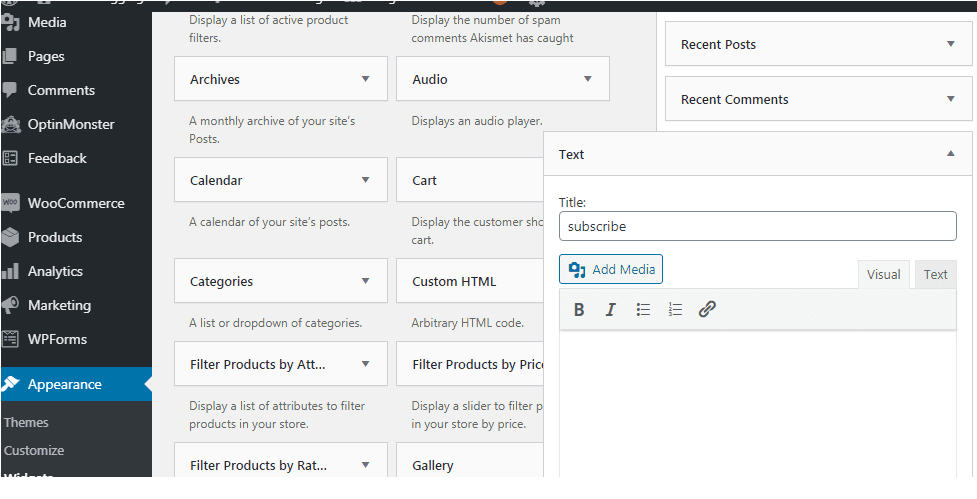 add form in wordpress blog