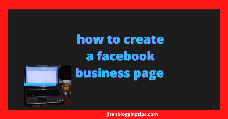 How to create a facebook business page