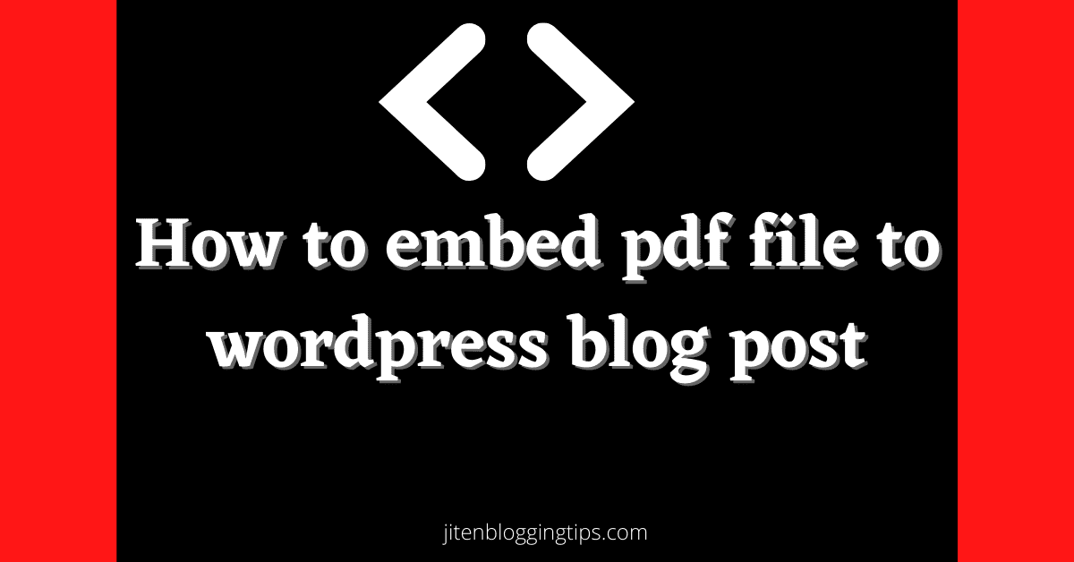 embed pdf file in wordpress.