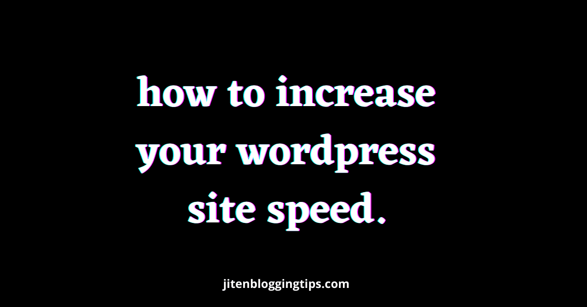 how to increase website loading speed