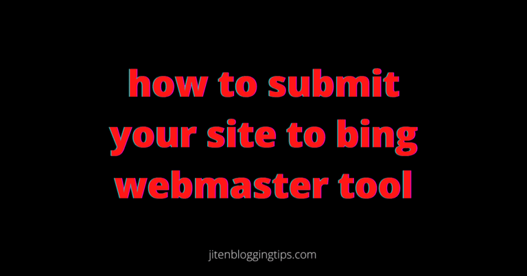 How to add your site to bing webmaster tool