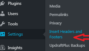 go to insert header & footer plugin.