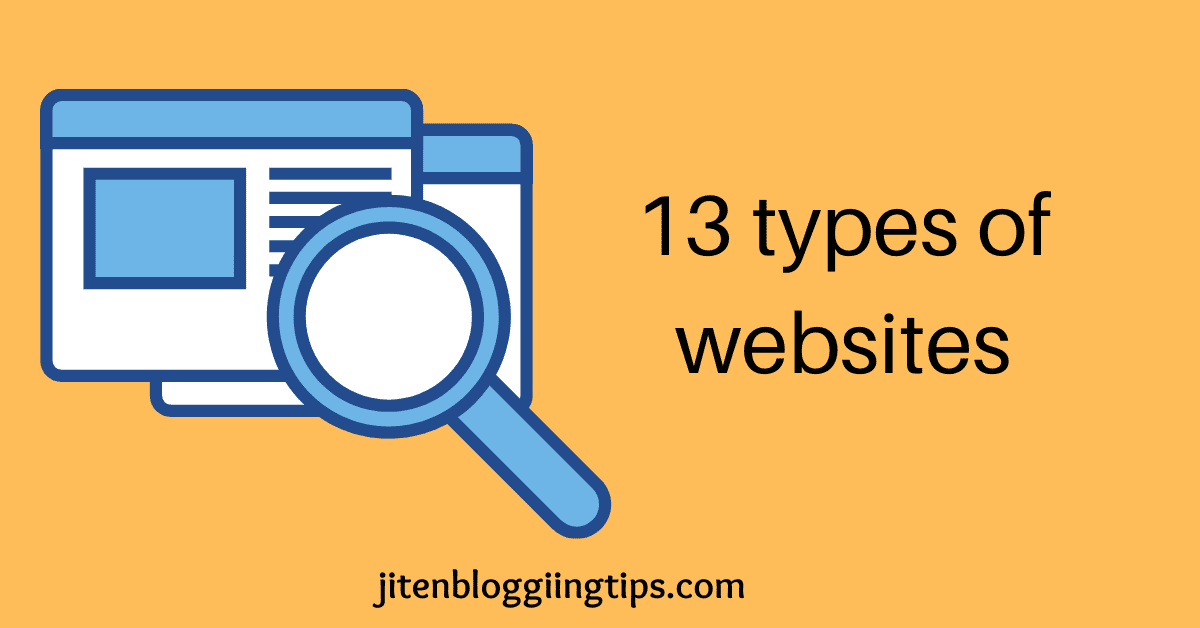 13 types of websites