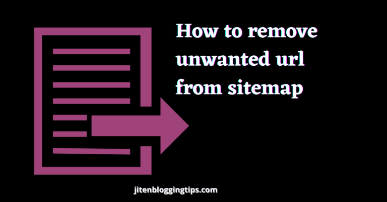 how to remove url from sitemap