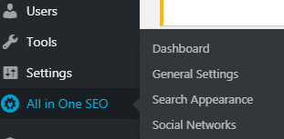 all in one seo plugin settings