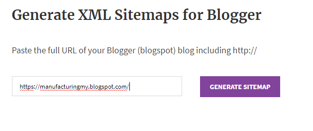 blogger xml sitemap