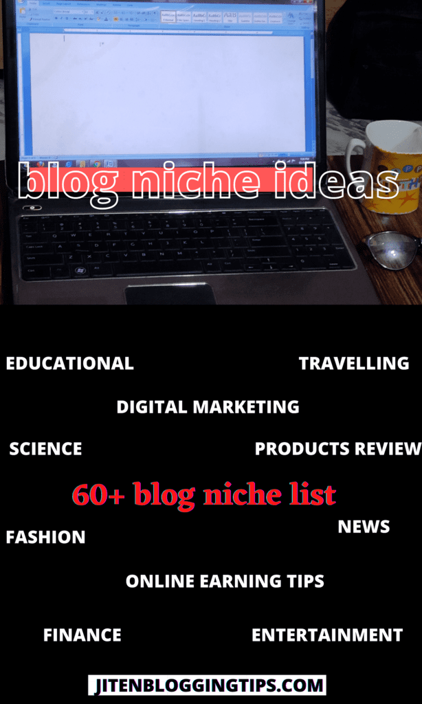 blog niche list