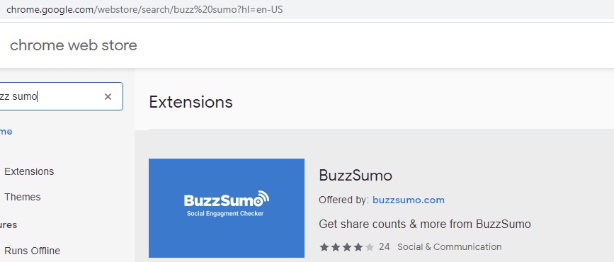 buzz sumo chrome extension