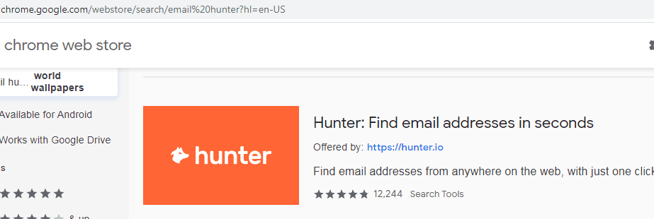 email hunter chrome extension