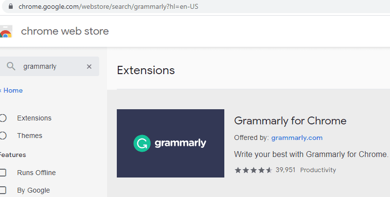 grammarly chrome extensions