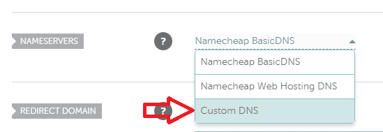 how to setup custom dns in namecheap