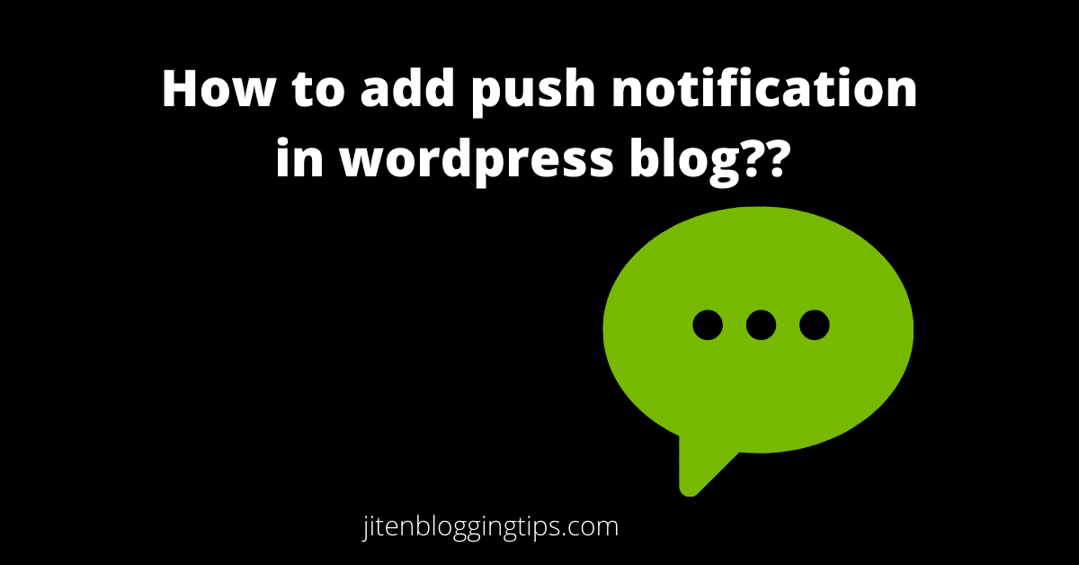 How to add push notification.