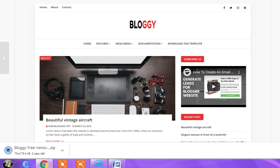 bloggy blogger template