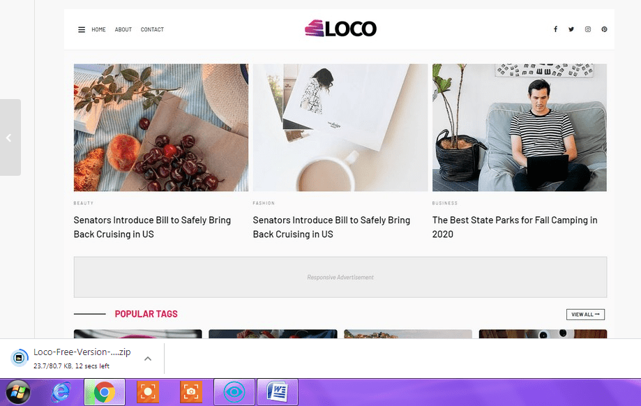 free loco blogger template