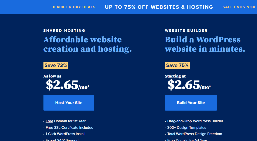 bluehost black friday deal 2022