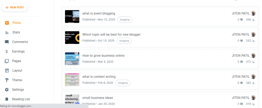 select a blog post to add categories