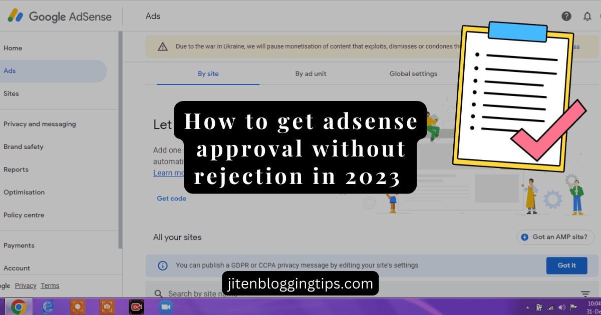 how to get google adsense approval