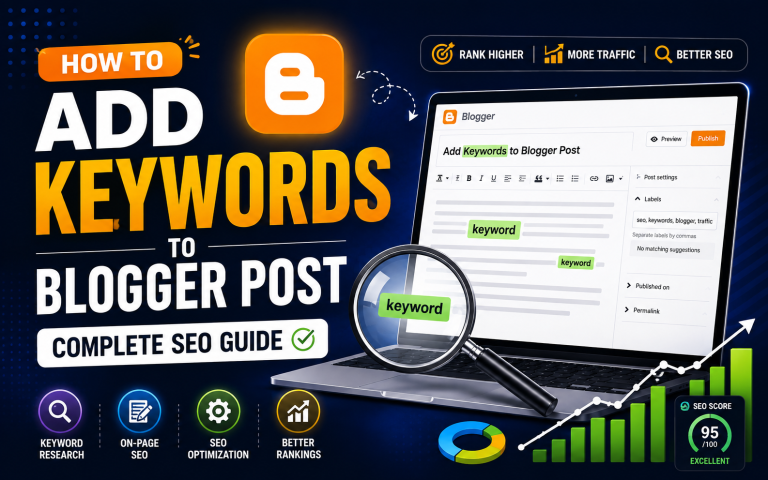 How To Add keywords To Blogger Post